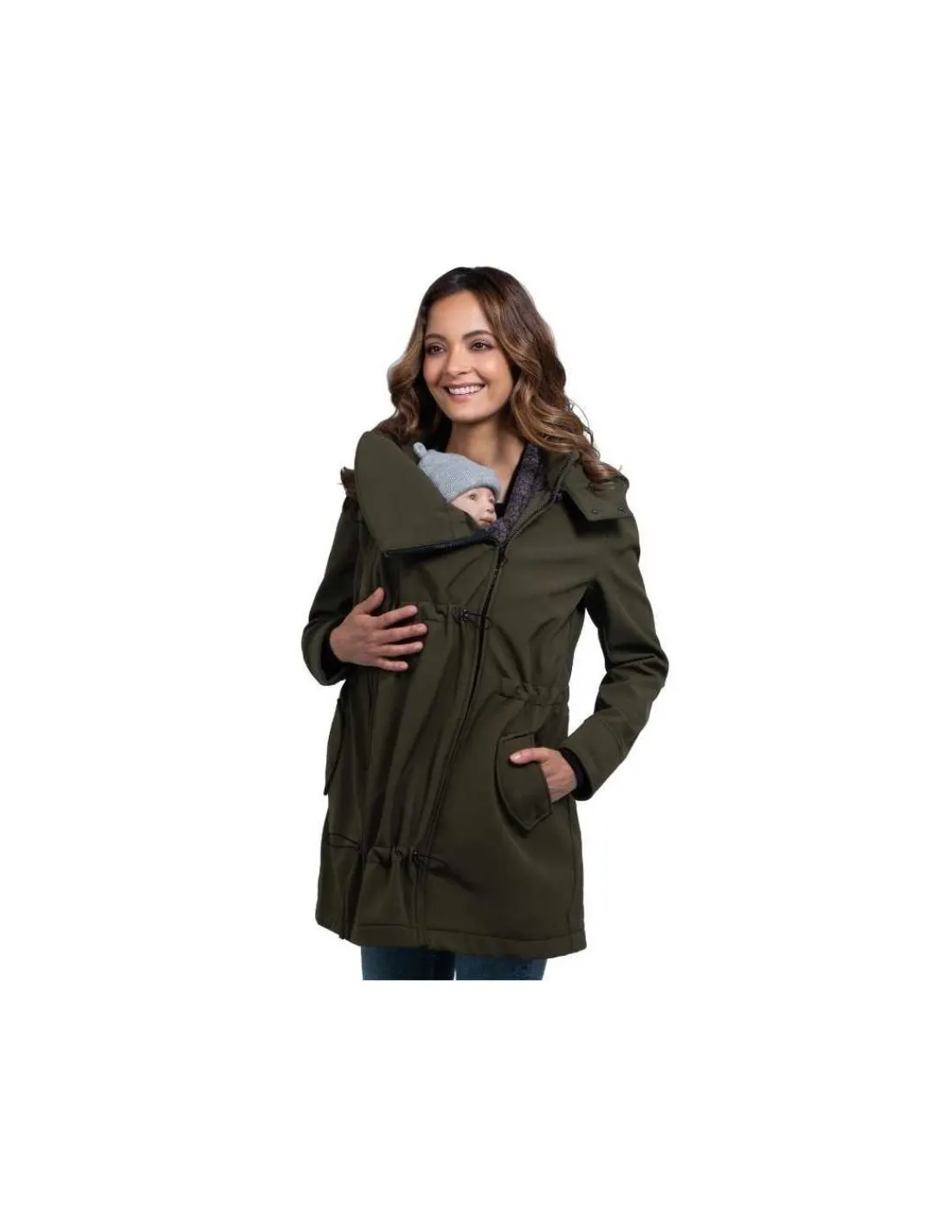 Wombat & Co London Abrigo porteo y premamá Wombat Shell Verde