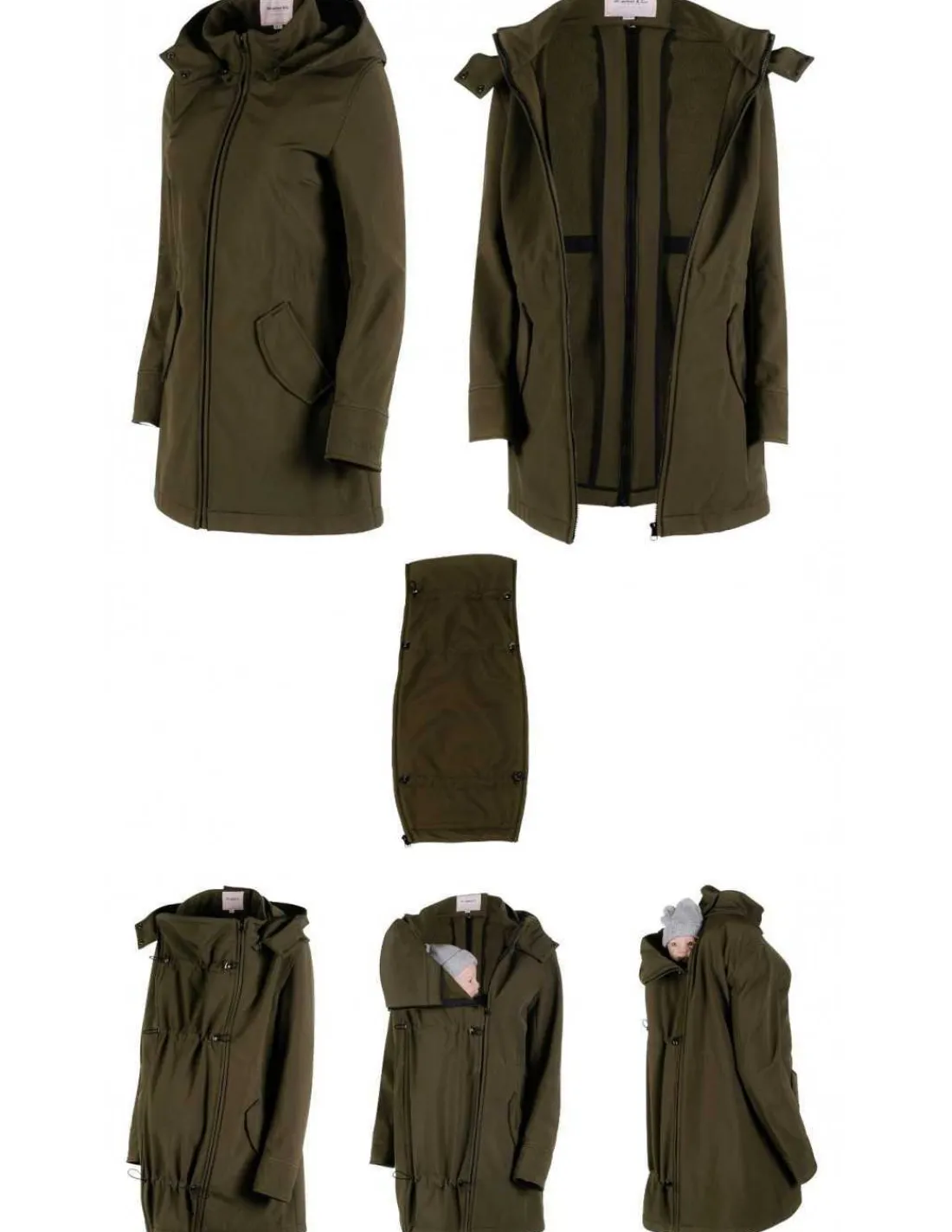 Wombat & Co London Abrigo porteo y premamá Wombat Shell Verde