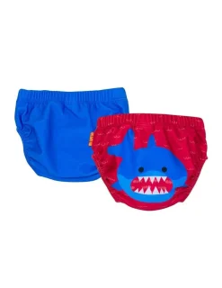Zoocchini Bañador Pañal Bebe Pack 2 UV Tiburon Azul de
