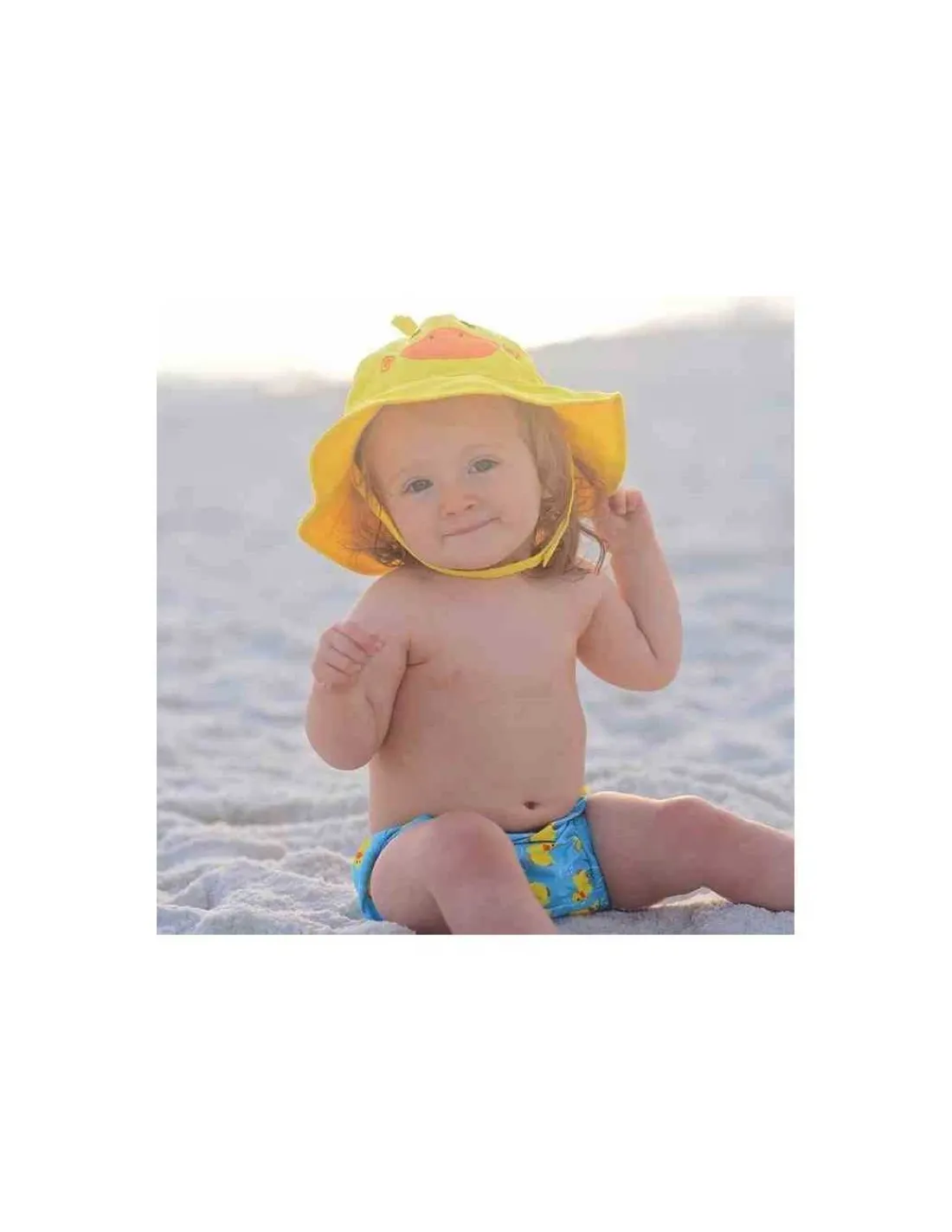 Zoocchini Bañador Pañal Bebe y Gorro UV Puddles el Pato de