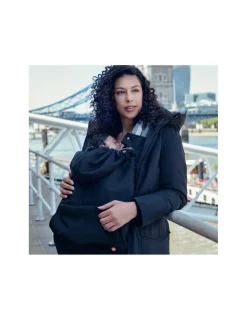 Wombat & Co London Cobertor porteo invierno Wombat Negro y Gris