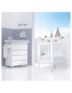 Alondra Cuna colecho blanca 4 en 1 NEXO 60x120cm de