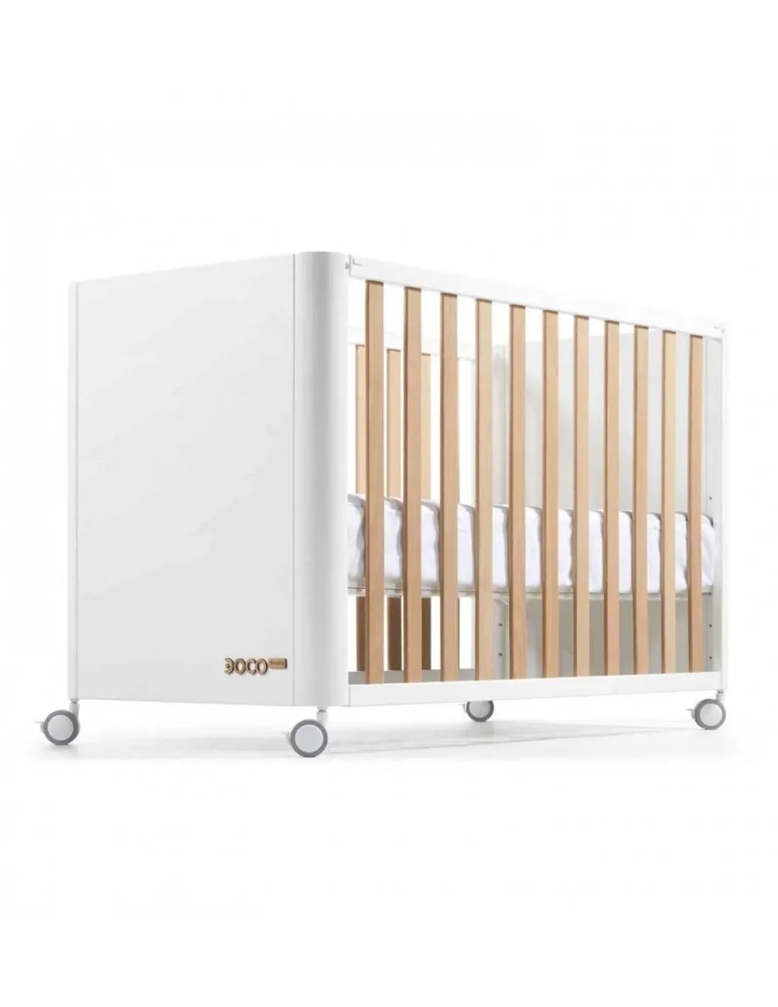 COTINFANT Cuna Colecho Doco Sleeping Style Blanca y Madera 120 x 60 cm