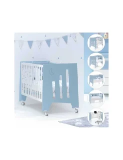 Alondra Cuna Colecho Evolutiva OMNI Celeste 60x120cm de