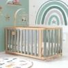 Alondra Cuna Colecho y Cama CREA PLUS DUE (3 en 1) Madera/Verde 70x140cm de