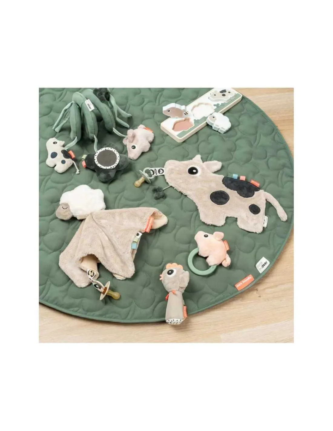 DONE BY DEER Dou dou Comfort blanket - Sheepy - Sand -