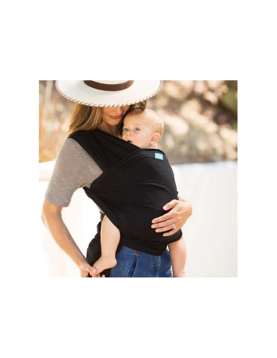 Moby Fular Portabebés Elástico Wrap Evolution Black