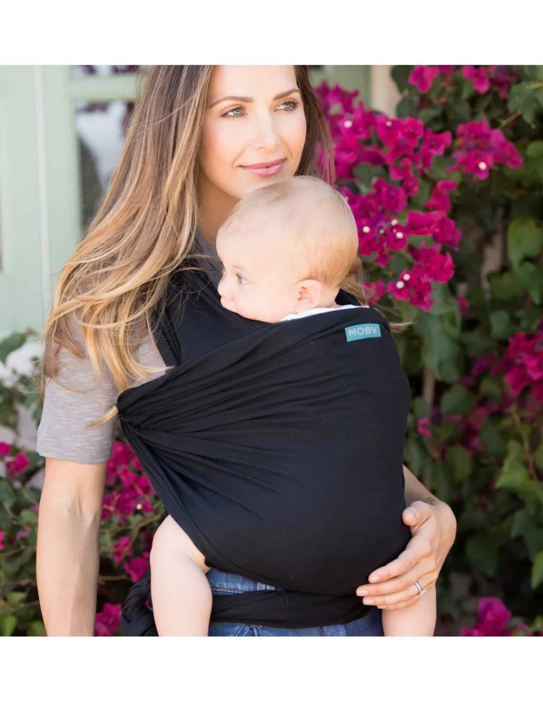 Moby Fular Portabebés Elástico Wrap Classic Black