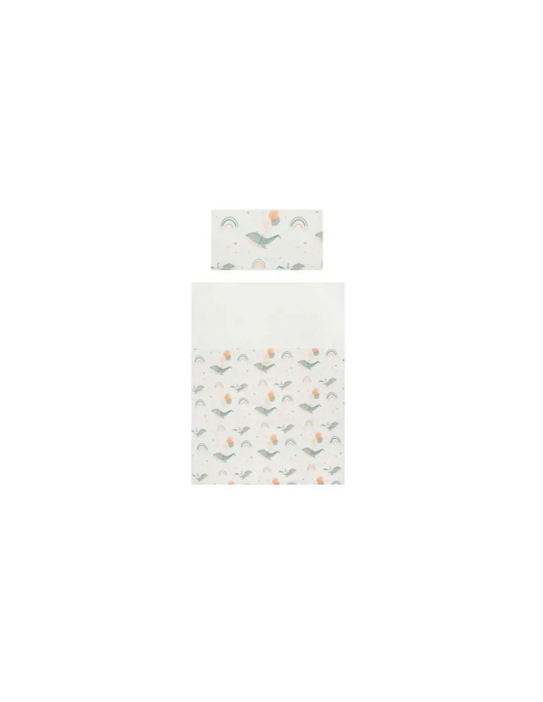 Bimbidreams Funda nórdica + Funda de Almohada 120x150 Moby Blanco
