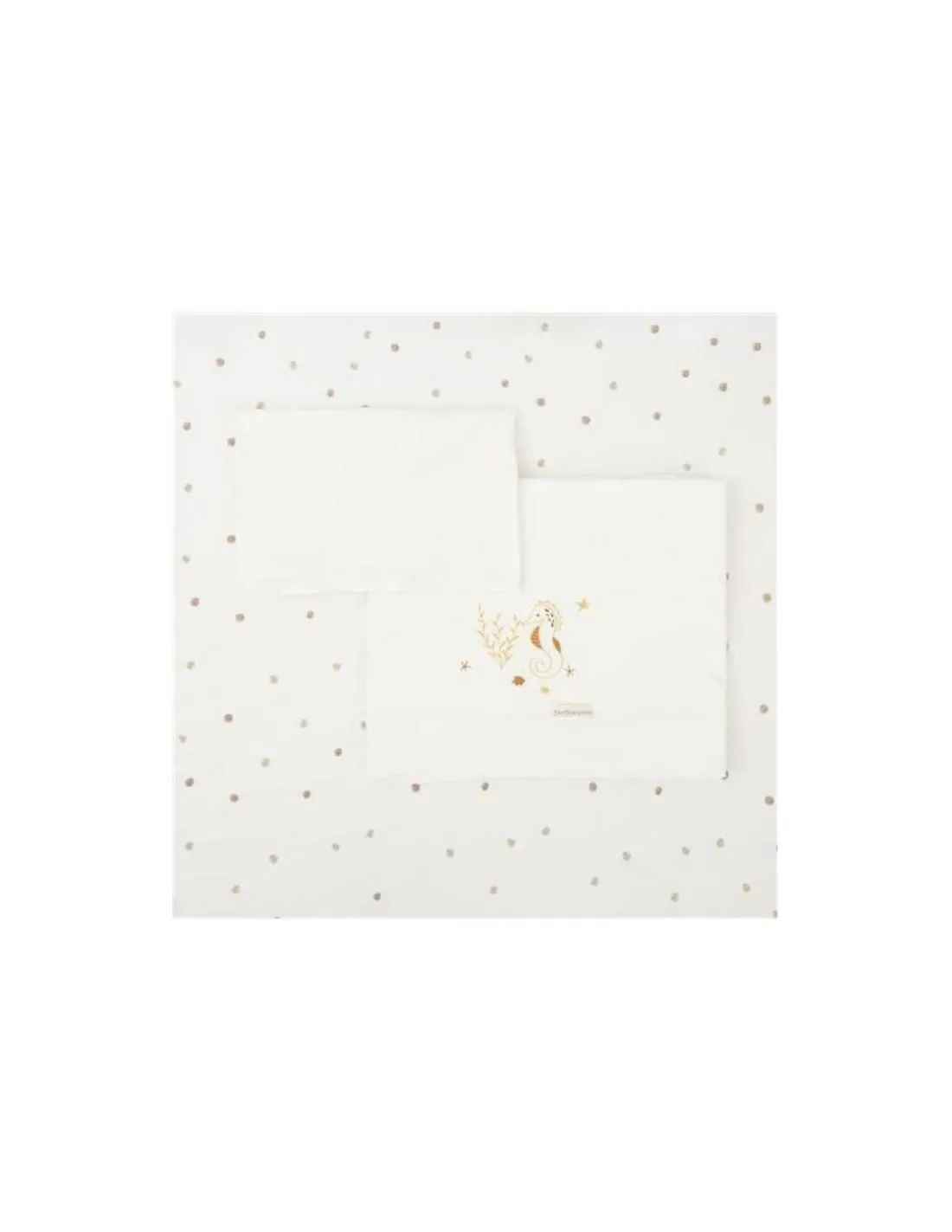 Bimbidreams Juego Sábanas Punto 3 Piezas Minicuna y Cuna Ocean Beige
