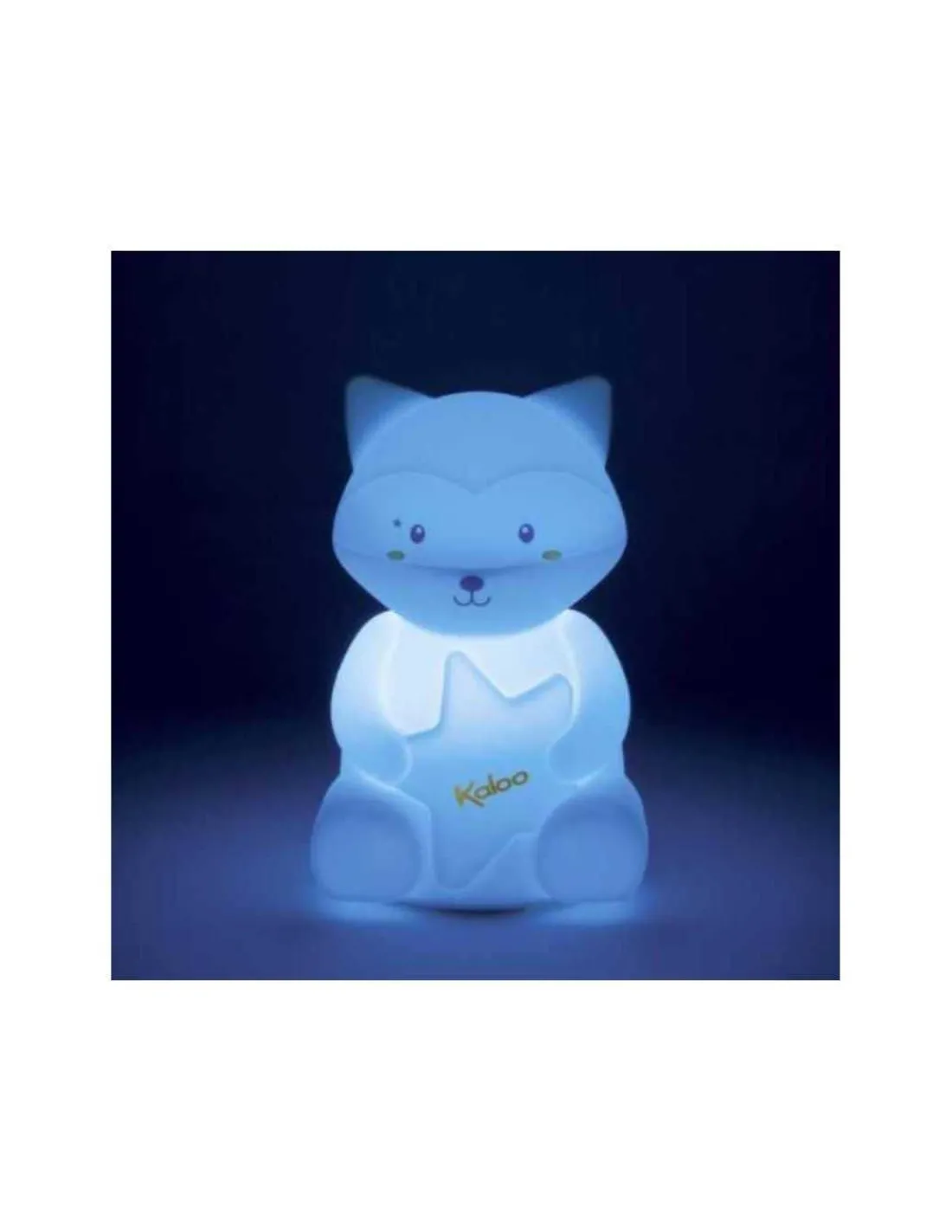 Kaloo Lampara LED blandita de silicona Mapache de