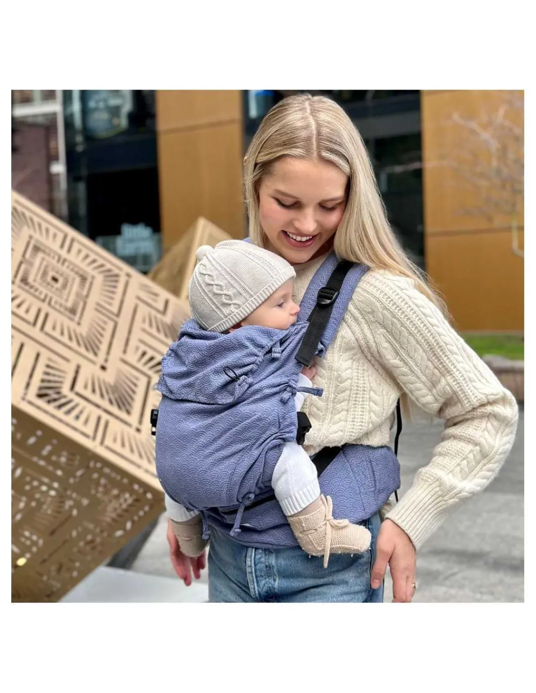 Quokkababy Mochila Portabebés E-Carrier Blue Vibes