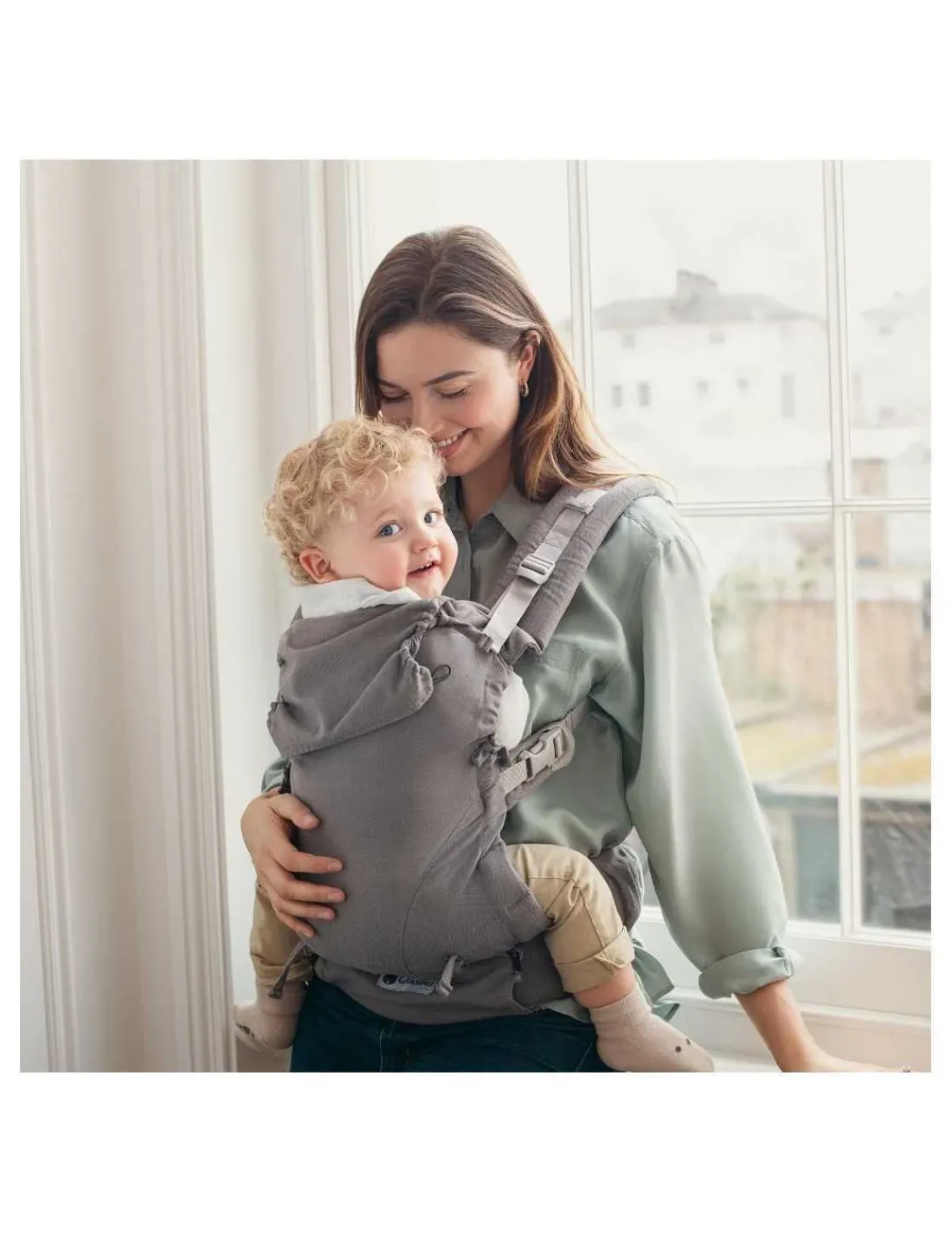 Quokkababy Mochila Portabebés E-Carrier Light Grey