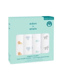 Aden Anais Muselina de Algodón Animal Kingdom de | Pack de 4