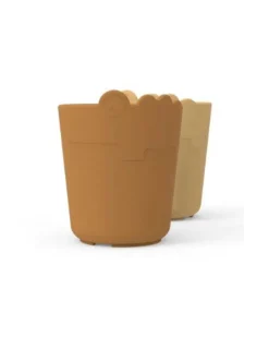 DONE BY DEER Pack 2 Mini tazas Kiddish Croco Mostaza de