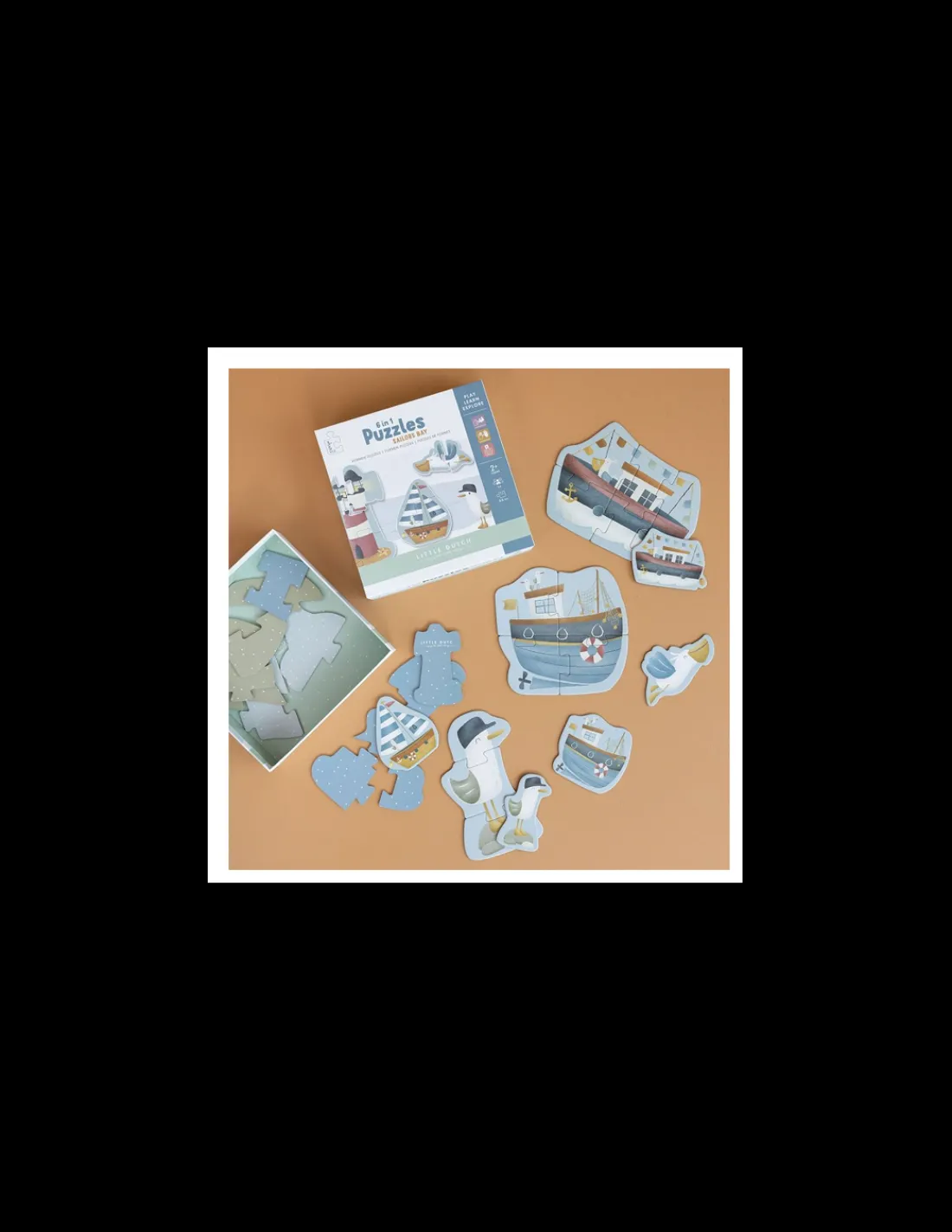 Little Dutch Puzzle Encajable Sailors Bay 6 EN 1de