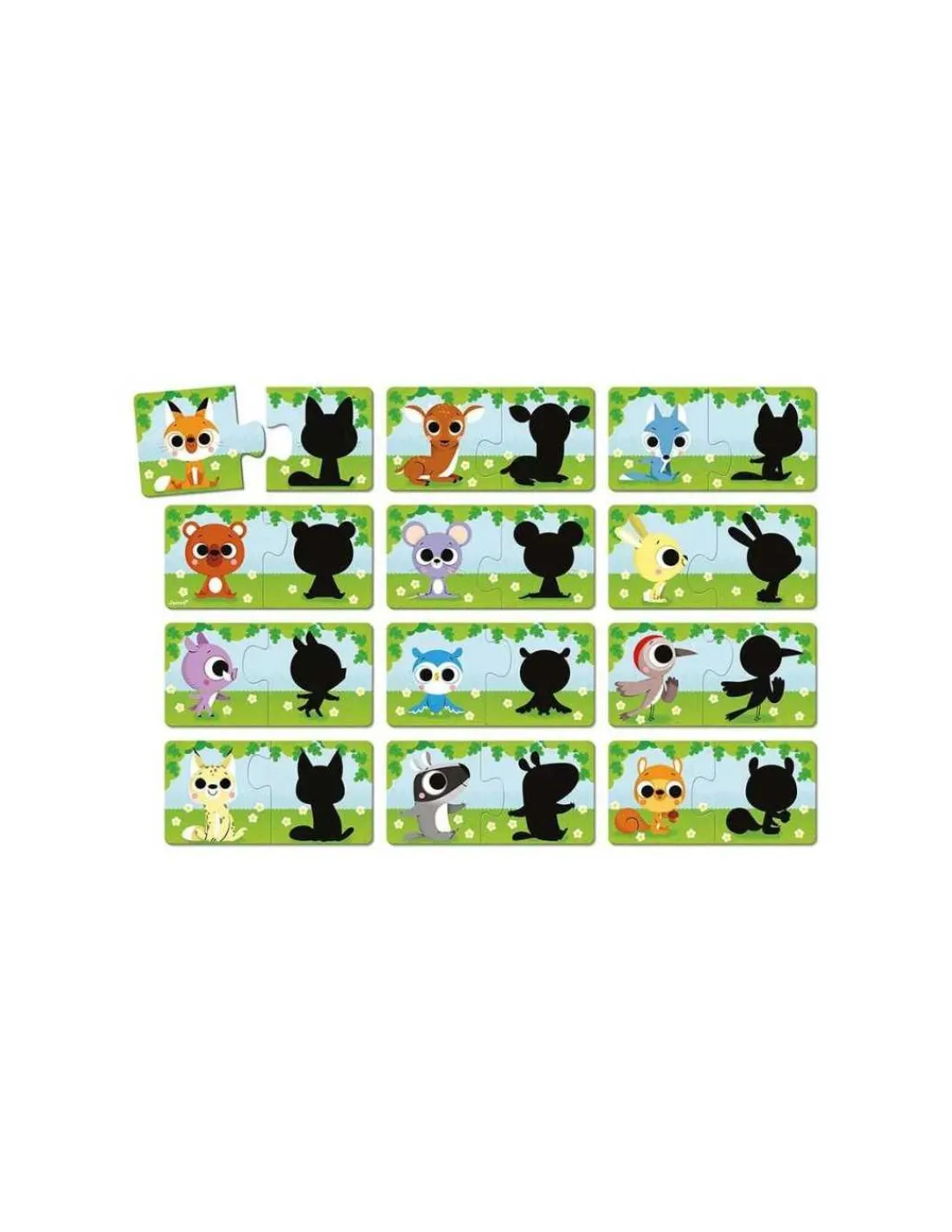 Janod Puzzle Los Animales y su Sombra de
