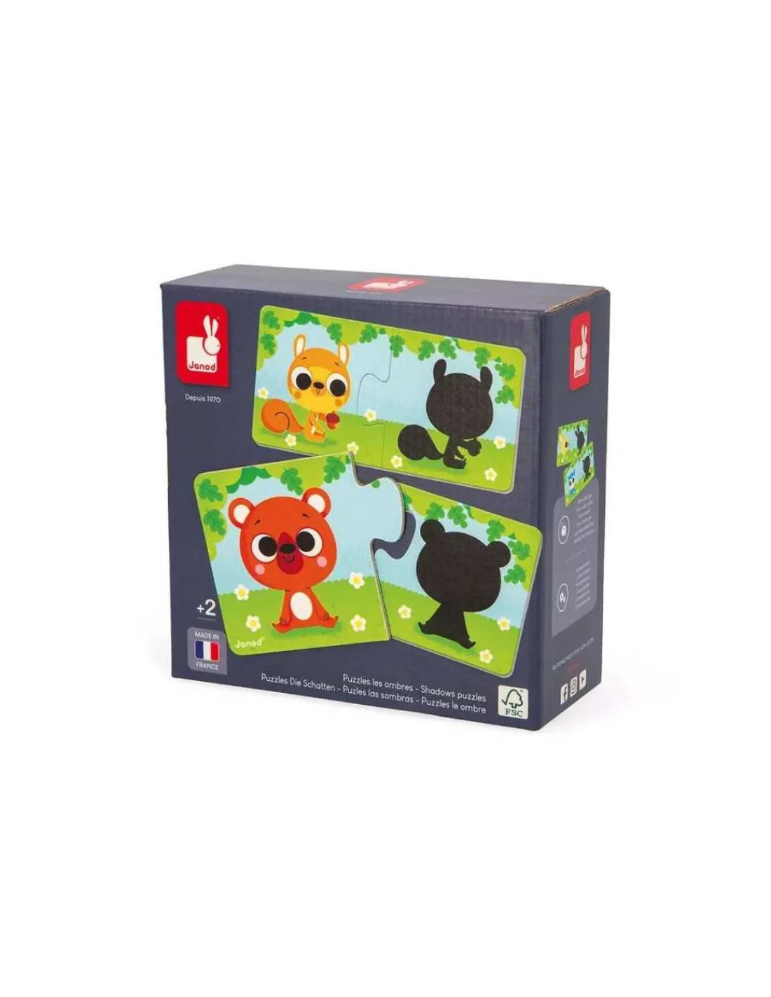 Janod Puzzle Los Animales y su Sombra de