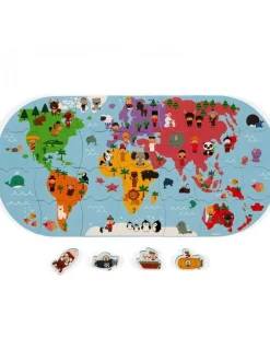 Janod Puzzle Mapa del Mundo para el baño