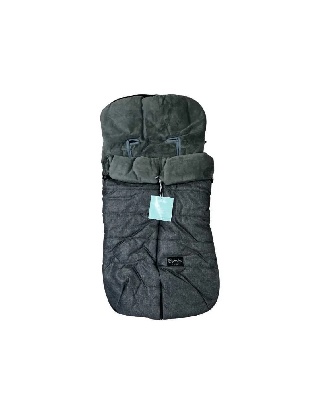 Bimbidreams Saco Impermeable de Invierno para carrito Denim Gris de