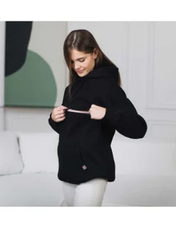 Love and Carry Sudadera de Maternidad y Lactancia - Negro