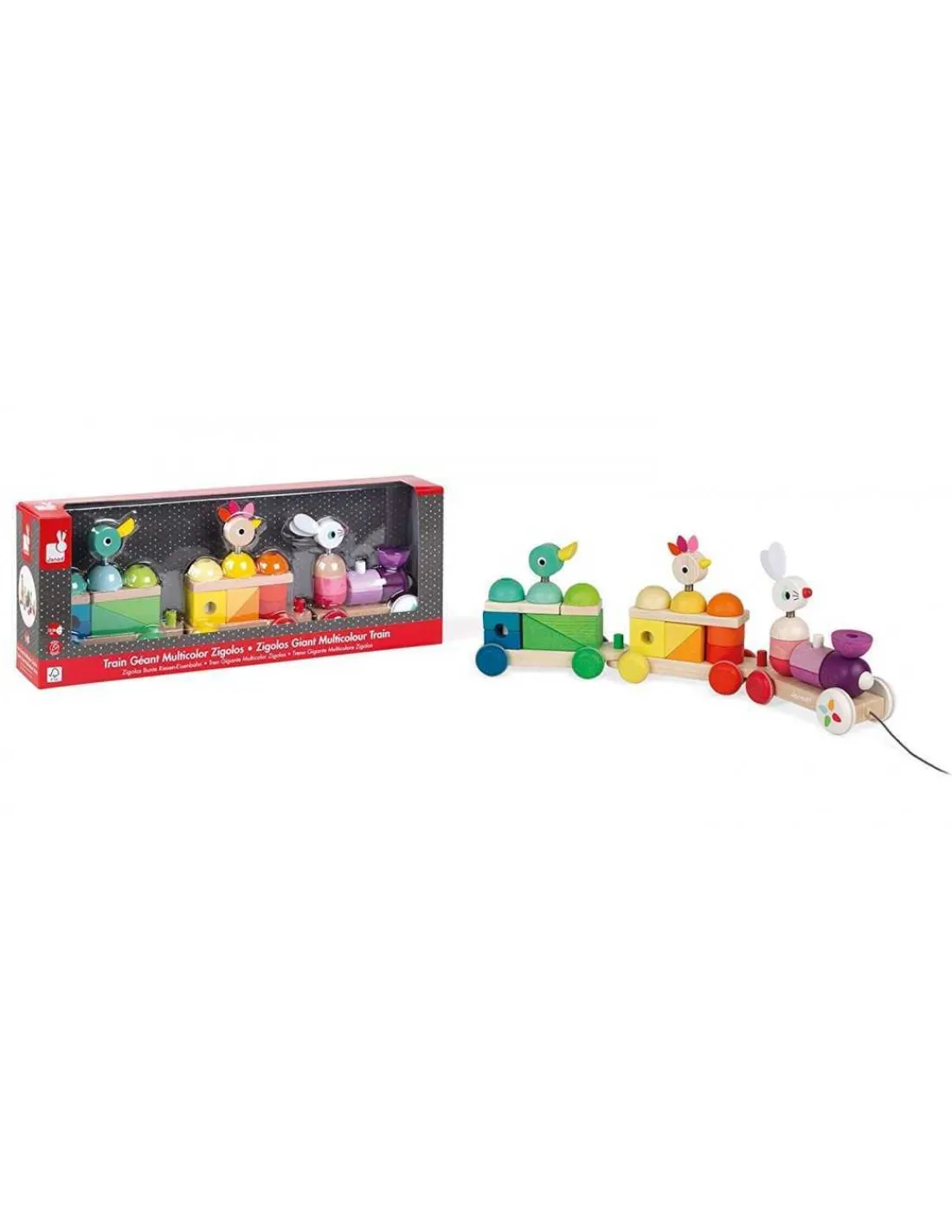 Janod Tren Gigante Multicolor Zigolos de