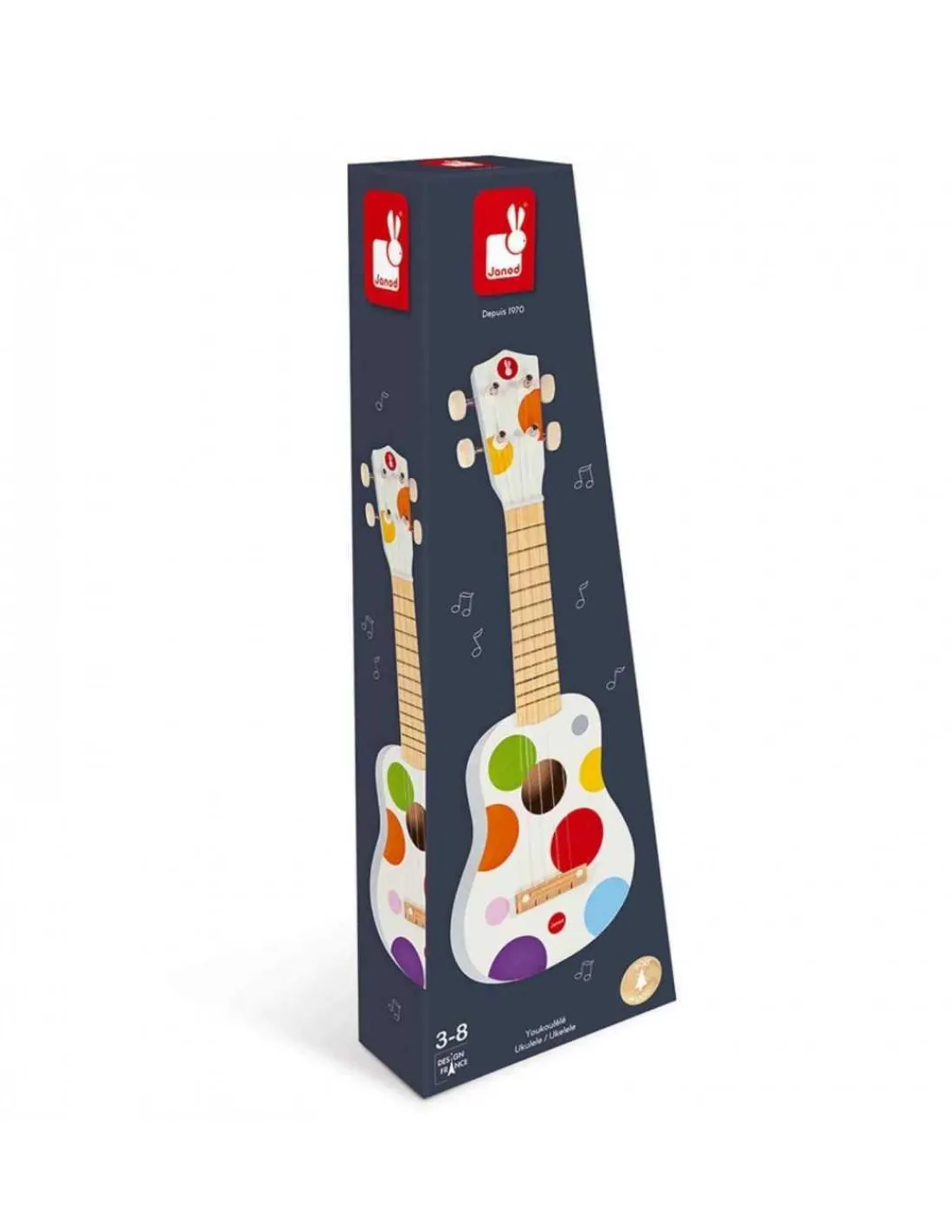 Janod Ukelele de Madera Confetti de